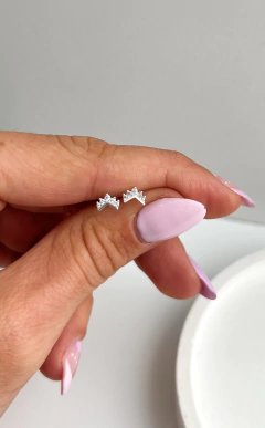 Aros Corona Layla | Plata 925