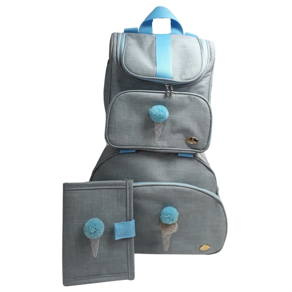 Bebe Reborn Príncipe C/ Bolsa Maternidade Azul Azul Azul Azu