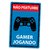 Placa Decorativa Nerd Gamer Jogando Playstation 24x16cm