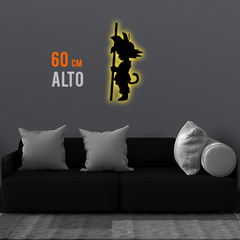 Cuadro led Goku a pilas 60cm alto Cuadro led Goku a pilas 60cm alto