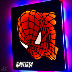 Cuadro led Spiderman con nombre personalizable Cuadro led Spiderman con nombre personalizable