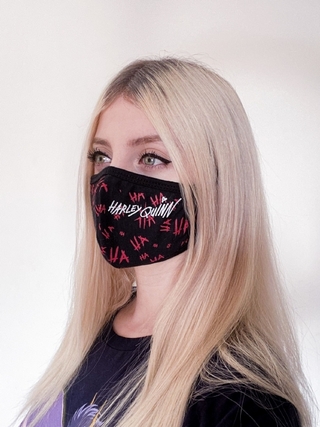 Máscara de Tecido Harley Quinn Filme - Adulto ou Infantil - Oficial Piticas