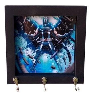 Porta Chaves 3d Magneto Marvel - 3 Ganchos 17x17cm