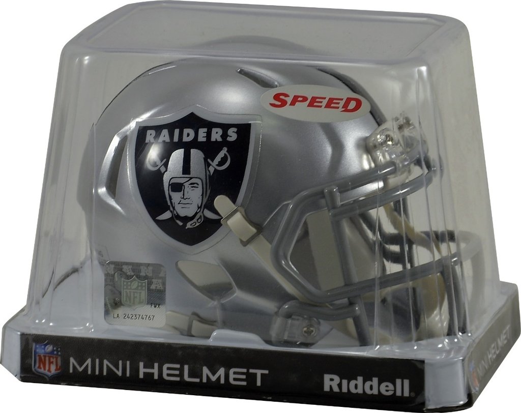 Oakland Raiders Mini Capacete 1/4 Speed Nfl Riddell