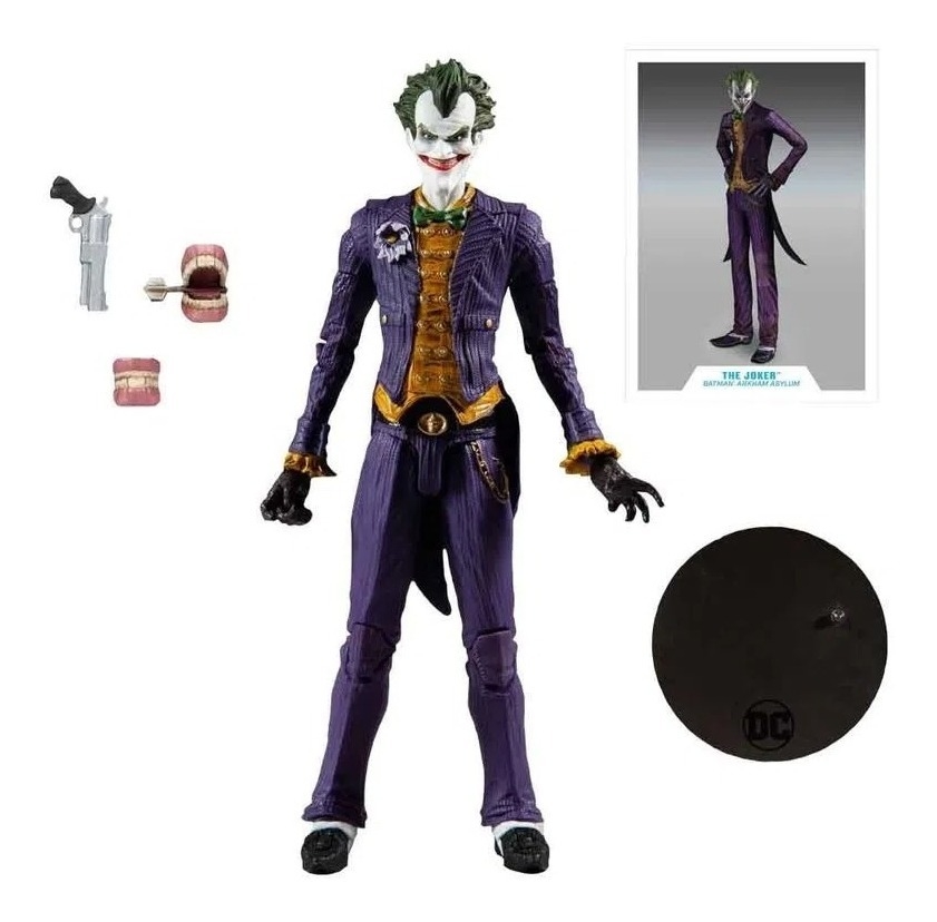 Boneco Joker Batman Arkham Asylum Dc Multiverse Mcfarlane