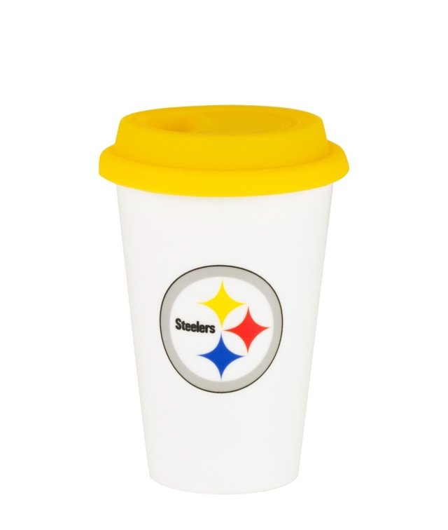 Copo Café Termico Em Cerâmica Pittsburgh Steelers 400ml Nfl