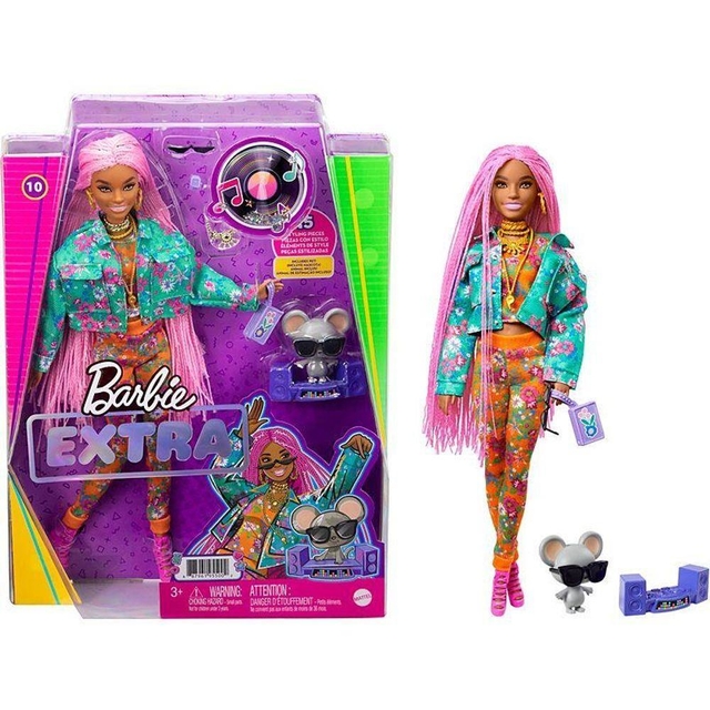 Boneca Barbie Extra Trança Rosa Nº 10 Gxf09 Mattel