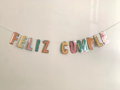 Guirnalda Feliz cumple Pastel y plateado en internet