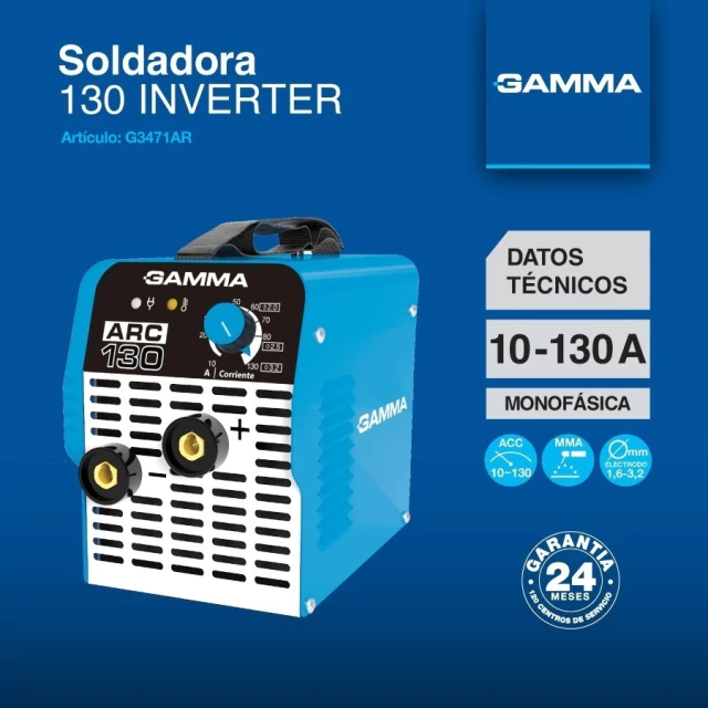 Soldadora Gamma Inverter Arc 130 G3471 - oximercedes