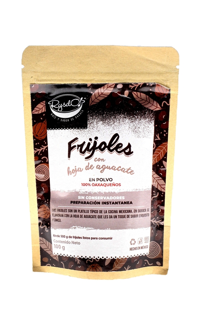 Frijoles con hoja de aguacate en polvo