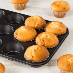 Molde De Teflon Muffins X12 Cupcakes Reposteria Antiadherente