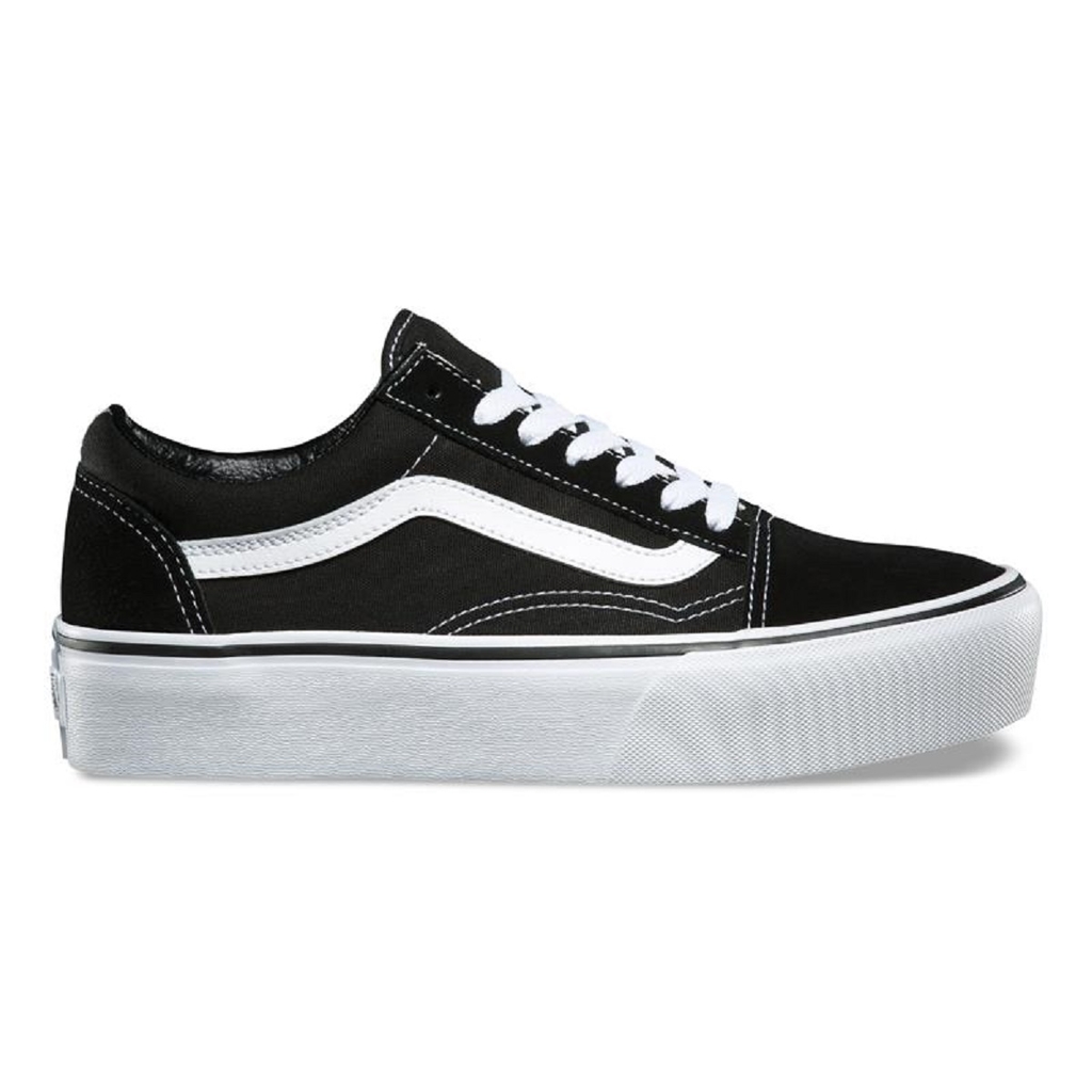 zapatillas vans de mujer old skool plataforma negro