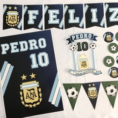 Kit decoración para cumpleaños fútbol selección argentina