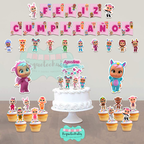 Cake topper Pincho Adorno torta Personalizado Lilo y Stitch con palmeras