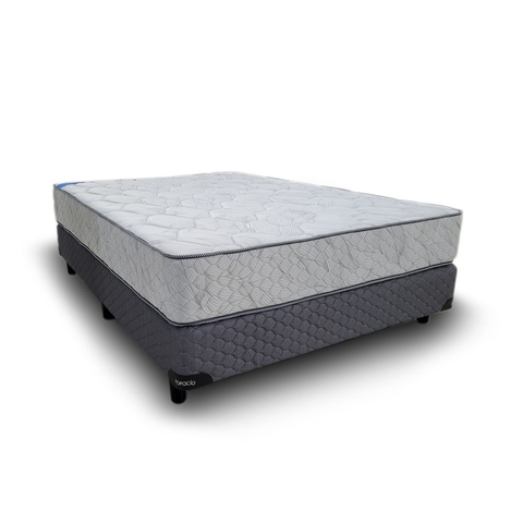 Sommier + Colchón Topacio Marfil espuma alta densidad 2 plazas 190x130x55