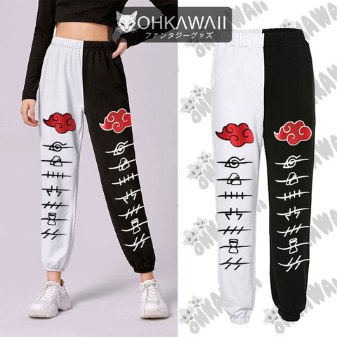 Akatsuki Jogger Bicolor Babucha Algodon Naruto Anime