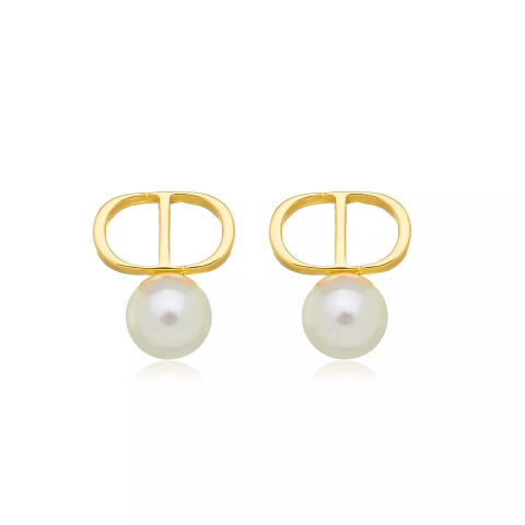 Brinco Christian Banhado a Ouro 18K