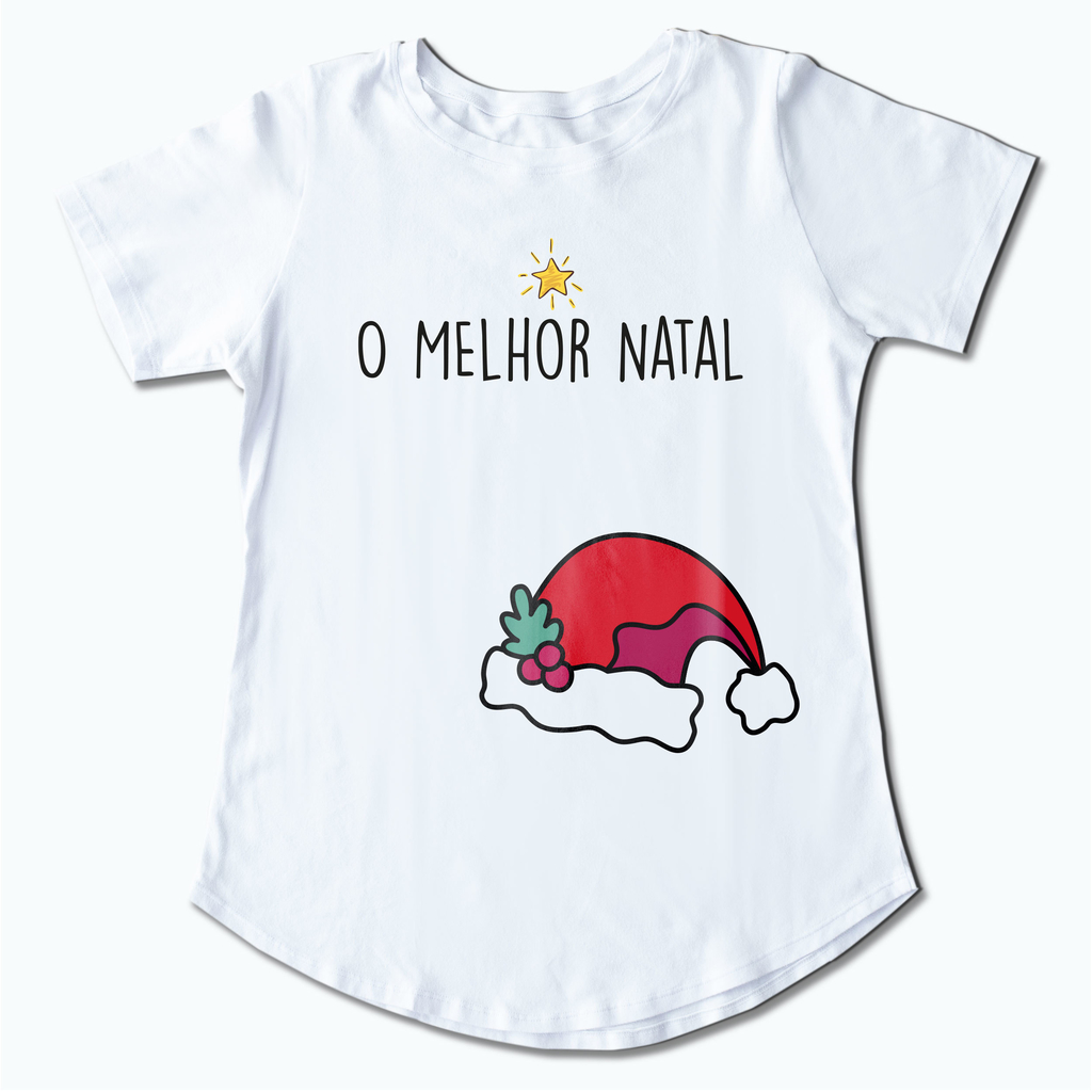 Camiseta Gestante Melhor Natal - Bebê Criativo