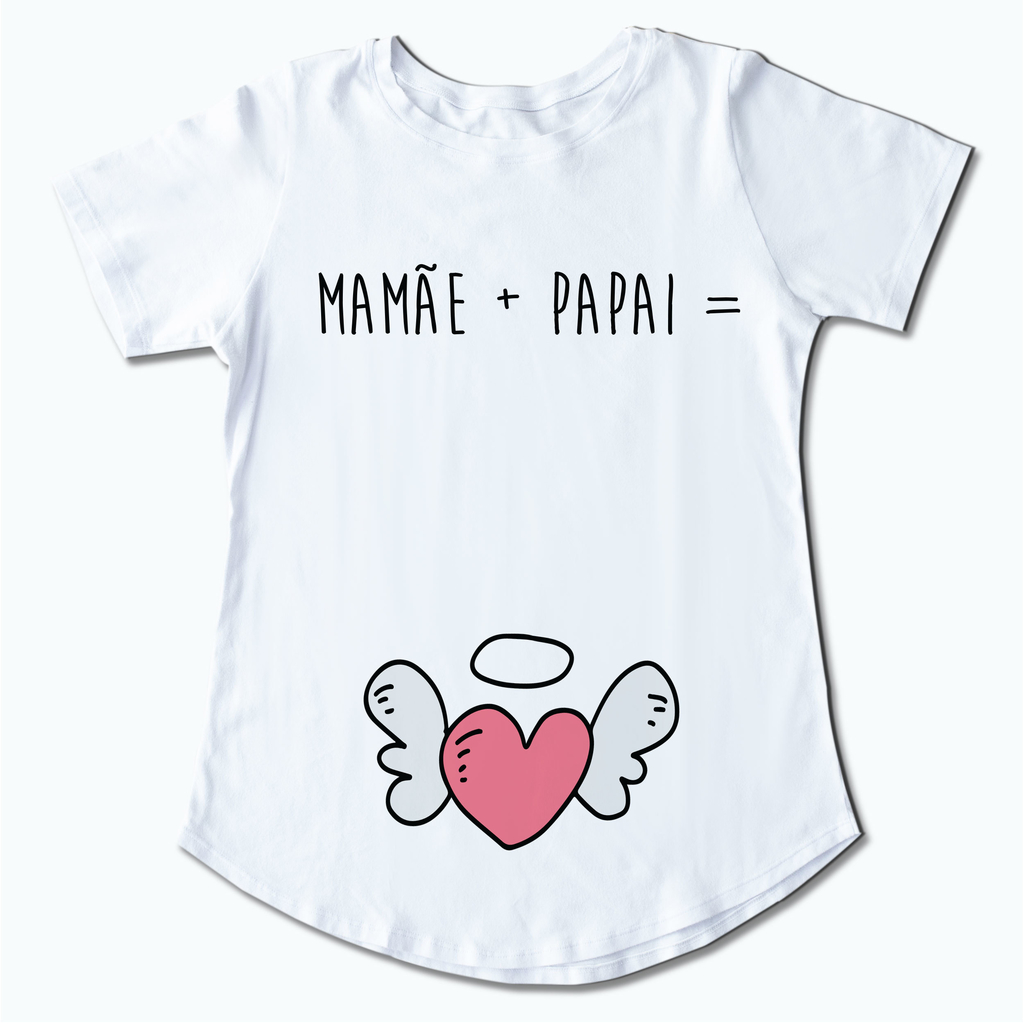 camiseta mamae papai e bebe