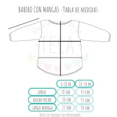 BABERO CON MANGAS - Planetas - Por Amor a la Tela