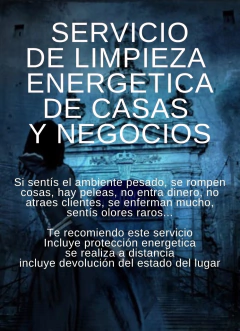 SERVICIO DE LIMPIEZA ENERGETICA CASA / NEGOCIO