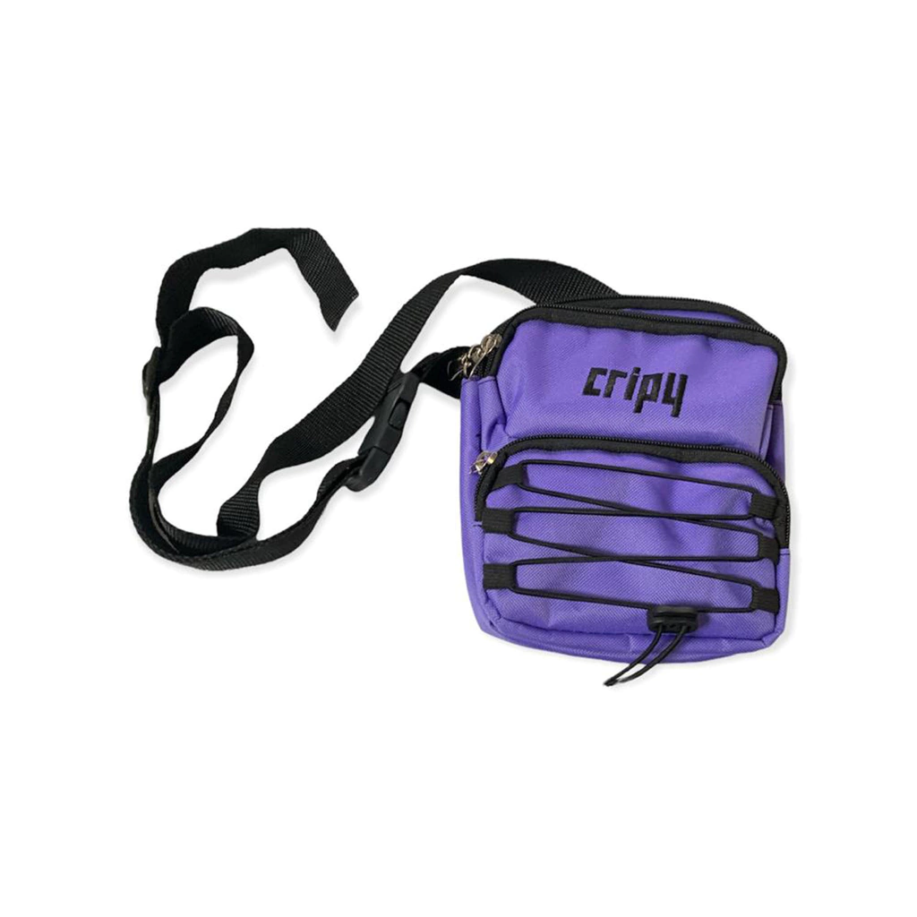 Riñonera mini bag CRIPY violeta y negro - KITCH TECH