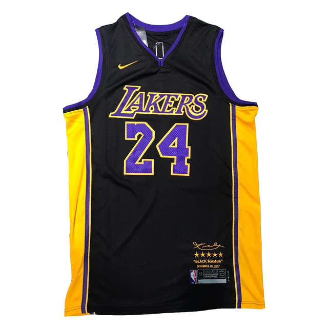 Remera NBA Lakers 24 Kobe Bryant MVP Aniversary Black Mamba