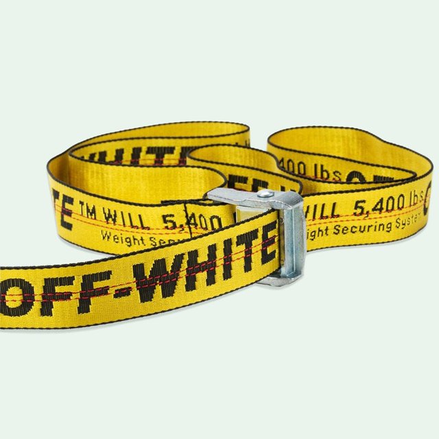 Cinturon Off White Belt Industrial Buckle 1,30