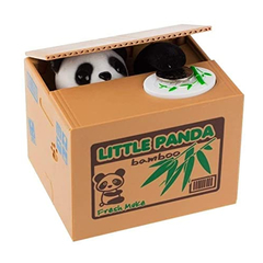 Alcancia Little Panda Bamboo Roba Monedas Ahorro A Plias