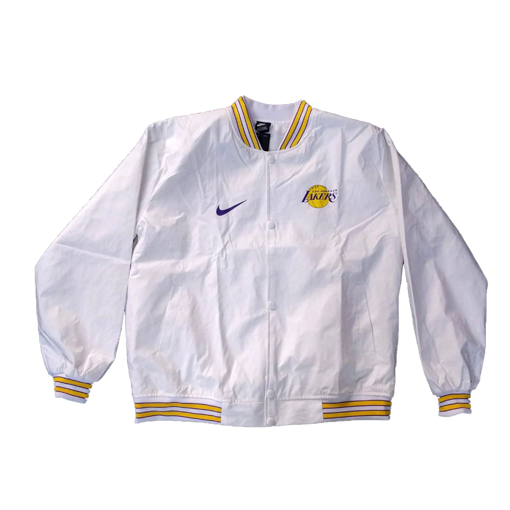 Campera Bomber NBA Retro Vintage Lakers White