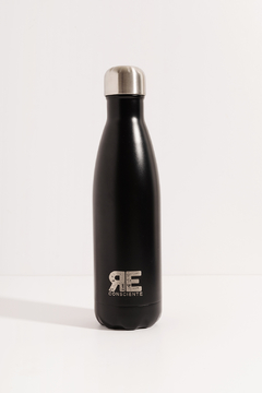 Botella Térmica Reutilizable Sustentable 500ml Negra Reconsciente