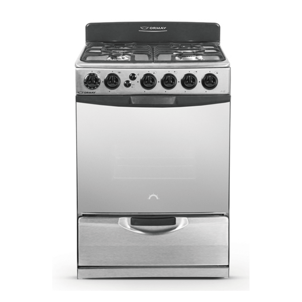 COCINA ORMAY EUROPEA A-III ACERO 4H/LUZ/ENC.ELEC/