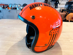 Capacete aberto MY Helmet HD Laranja - Seminovo - Tamanho único - Código:  1794