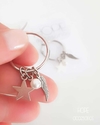 Argollas estrella perlita ala
