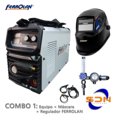 Imagen de Soldadora MIG FERROLAN OMNIMIG 180 (3en1) + COMBO Alambre + Regulador o Flux x5kg