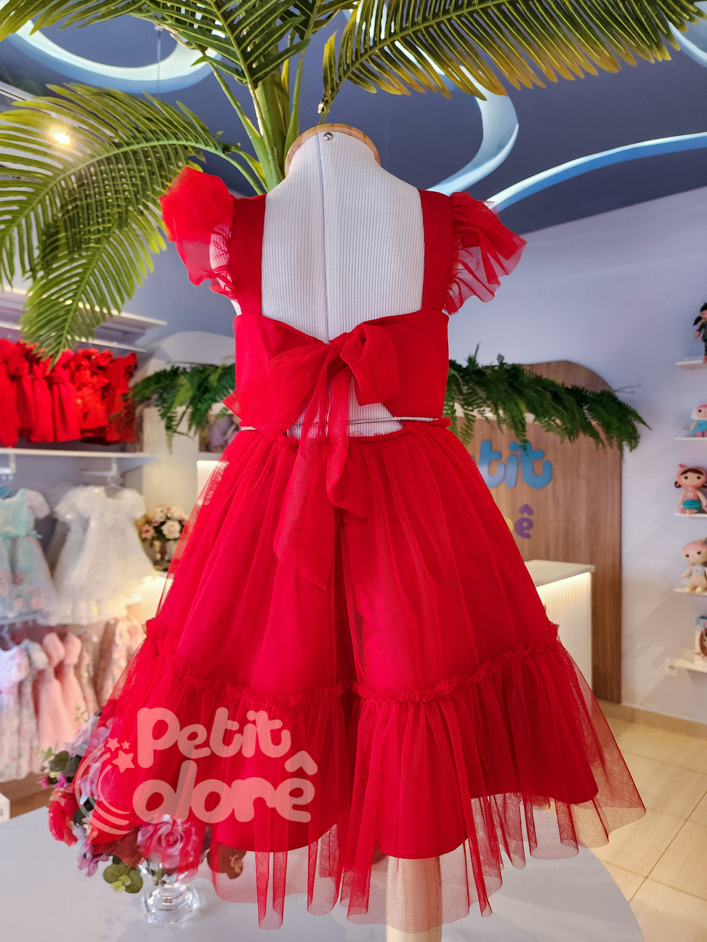 Vestido Princesa Vermelho - Comprar em Loja Pimpolho