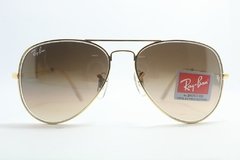 Óculos de Sol AVIADOR Dourado/Marrom Degradê RB3025