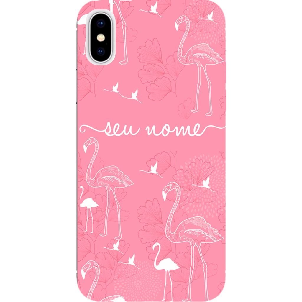 Capinha para Celular Personalizada Flamingos Rosa