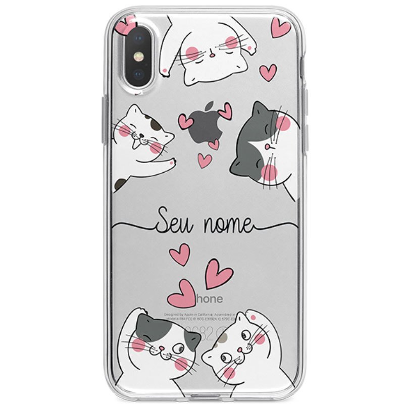 Capinha para celular Personalizada Paixão Gatinhos