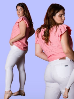 Jean blanco elastizado - comprar online