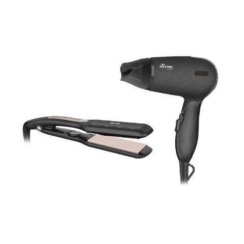 Combo Secador de Pelo POCKET SILFAB + Planchita de Pelo WET \u0026 DRY SILFAB