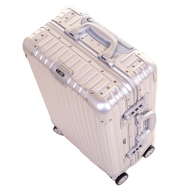 Valija de Cabina de Aluminio Rigida 4 Ruedas (Silver)