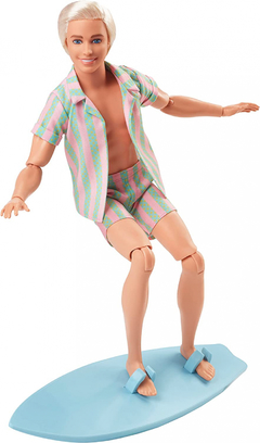 Ken Doll Wearing Pastel Striped Beach Matching Set – Barbie The Movie - comprar online