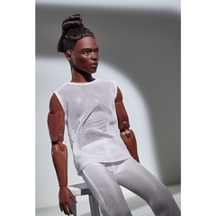 Barbie Looks Ken doll - Brunette with braids and bun ( negro ) - loja online