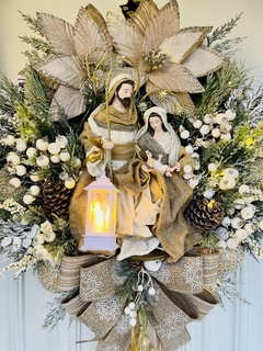 Guirlanda De Natal C/ Sagrada Família E Led 65cm - loja online