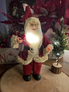Papai Noel c/ led na barba 30cm - loja online