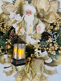 Guirlanda de Natal 46cm c/ led e noel coleção - Decora Encanta 