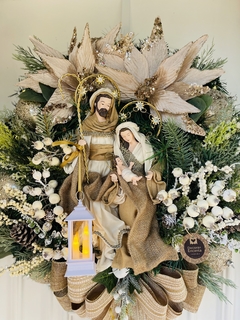 Imagem do Guirlanda De Natal Sagrada Família C/ Led 65cm (02)