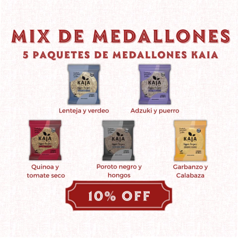COMBO MIX DE MEDALLONES - 5 paquetes de kAIA