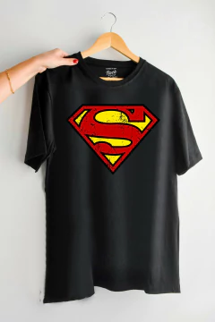 Remera Superman Logo (Nevada, Negra o Blanca) - comprar online